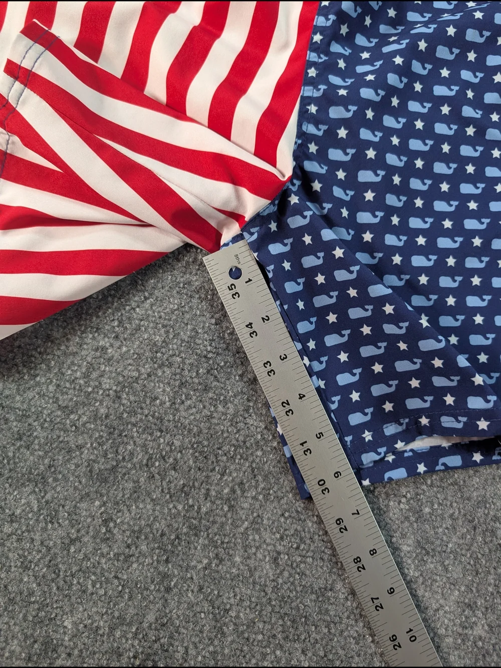 Vineyard Vines Boy's Red & Navy Two-Panel Swim Shorts